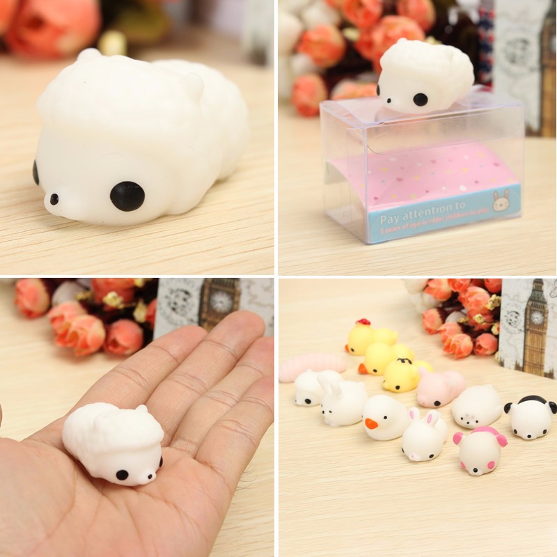 

Sheep Squishy Squeeze Cute Healing Toy 4*3*2.5cm Kawaii Collection Stress Reliever Gift Decor