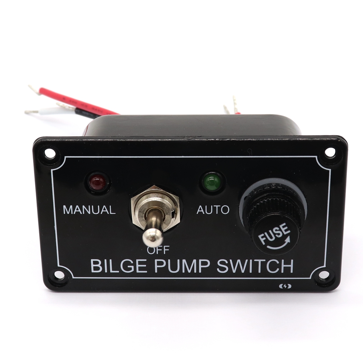 

12V LED Indicator Bilge Pump Switch Panel Housing 3 Way Panel Manual / Off / Auto RV Marine Boat