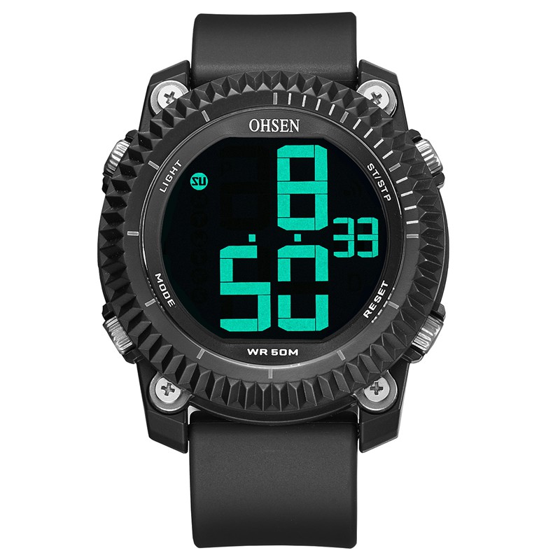 

OHSEN 1710 Цифровые часы Секундомер Сигнализация Военный Спорт Плавание Мужчины LED Смотреть