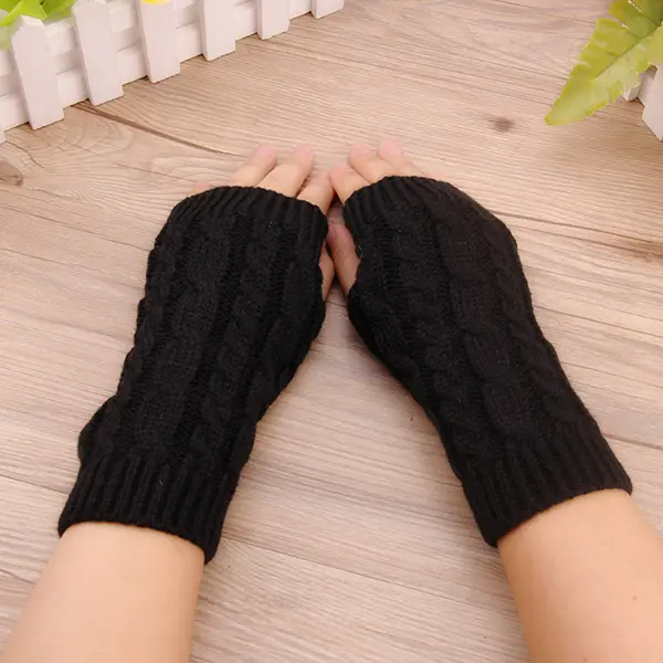 Crochet Knitting Warm Winter Hand Warmer Gloves