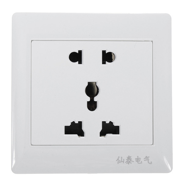 

AC 110-250V 10A Dual Port 5-hole Wall Charger Socket Power Outlets Panel