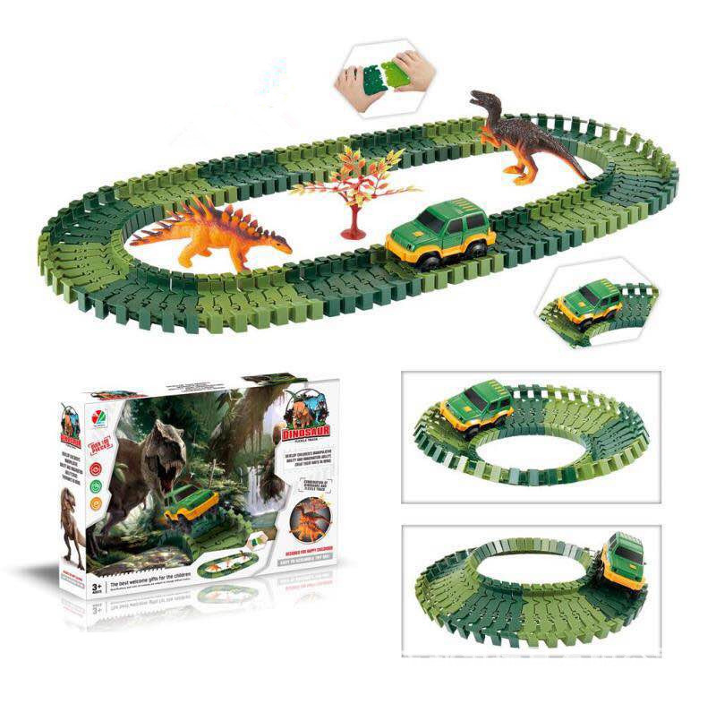 

Более 100PCS DIY Сборка строительных динозавров трек Электрические Авто Орбита серии Дети Рождественский подарок игрушка