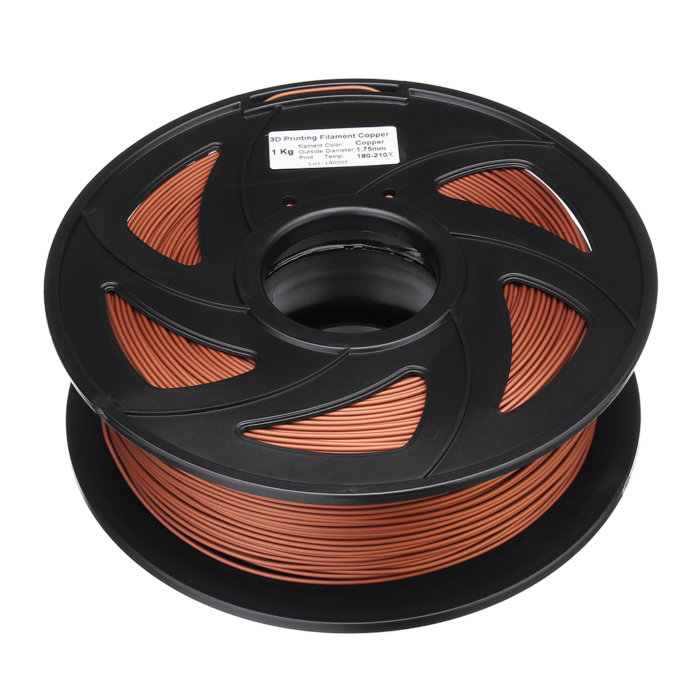 

XVICO® 1.75mm 1KG/Roll Flexible Copper Powder PLA Filament Printing Material for 3D Printer