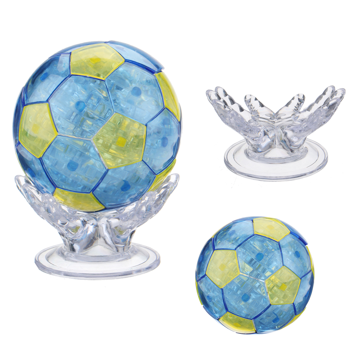 

76PCS 3D футбол головоломки игрушка-кристалл Mind Game Challenge Прозрачный