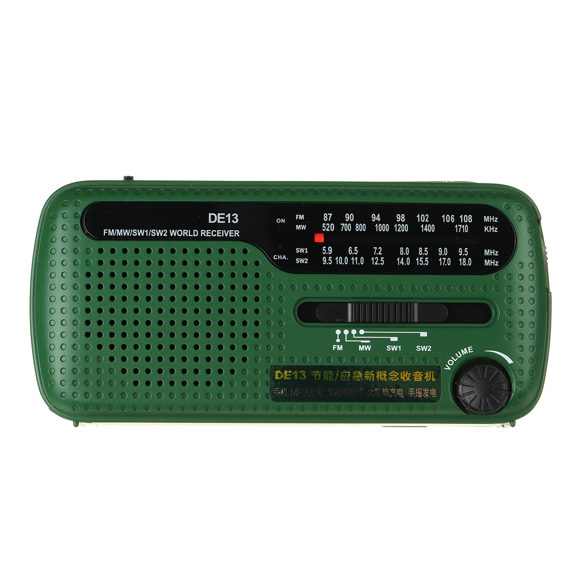 Multifunction Portable FM/MW/SW1,2 Radio Solar Powered Emergency Charge Radio 2