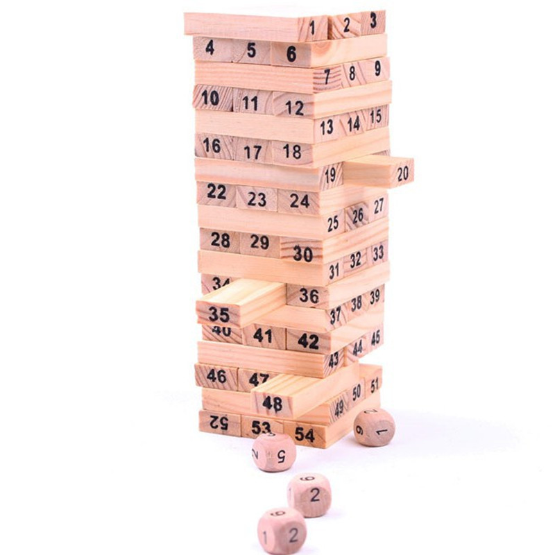 

Деревянные башни Building Blocks Игрушка Domino 54 Экстремальный экскаватор для детей Детские рождественские подарки
