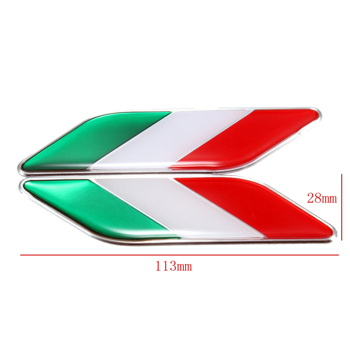 2pcs 3d insigne itllian autocollant drapeau italie emblèmes décor autocollant pour camion voiture ordinateur portable