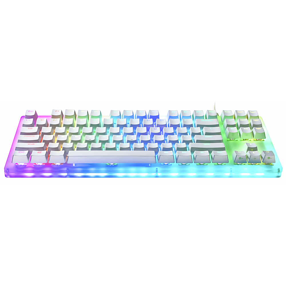 GAMAKAY K87 Mechanical Keyboard 87 Keys Hot Swappable Type-C Wired USB 3.1 NKRO Translucent Glass Base Gateron Switch ABS Two-color Keycap RGB Gaming Keyboard 4