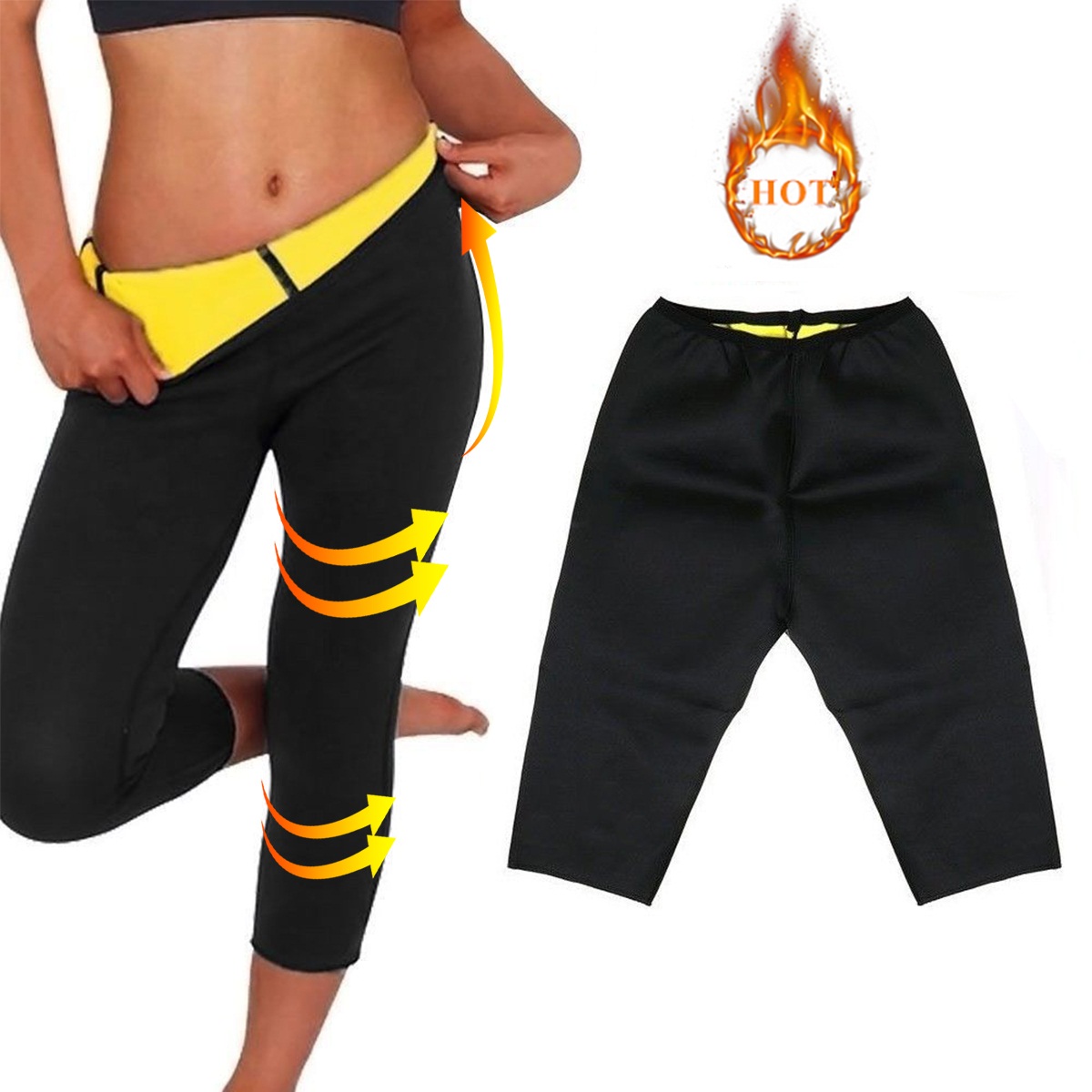 

Women Sauna Neoprene Fitness Gym Yoga Pants Body Shaper Hot Sweat Slimming Thermo