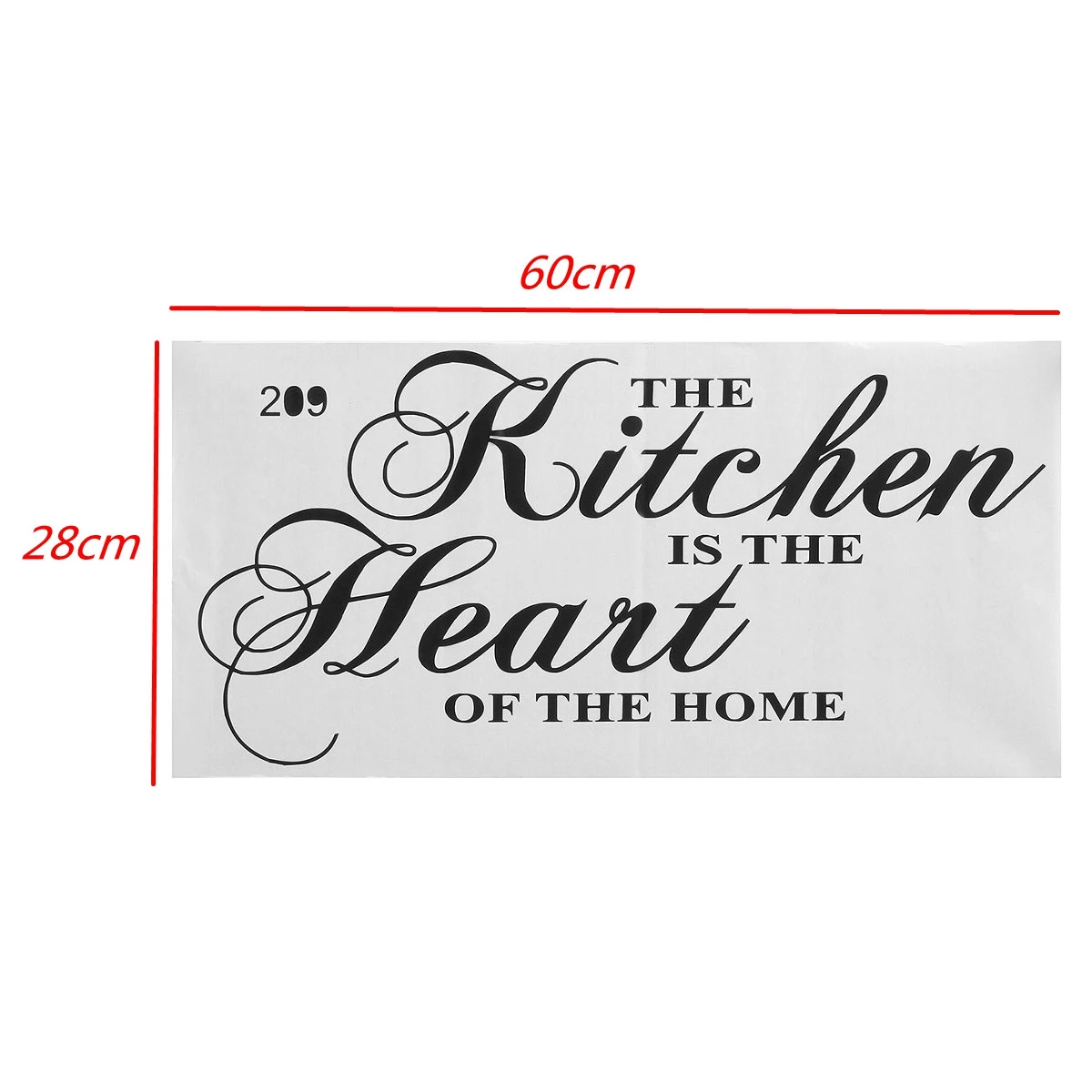 60x28CM Wall Sticker Kitchen Heart of Home Wall Art Sticker House Decoration