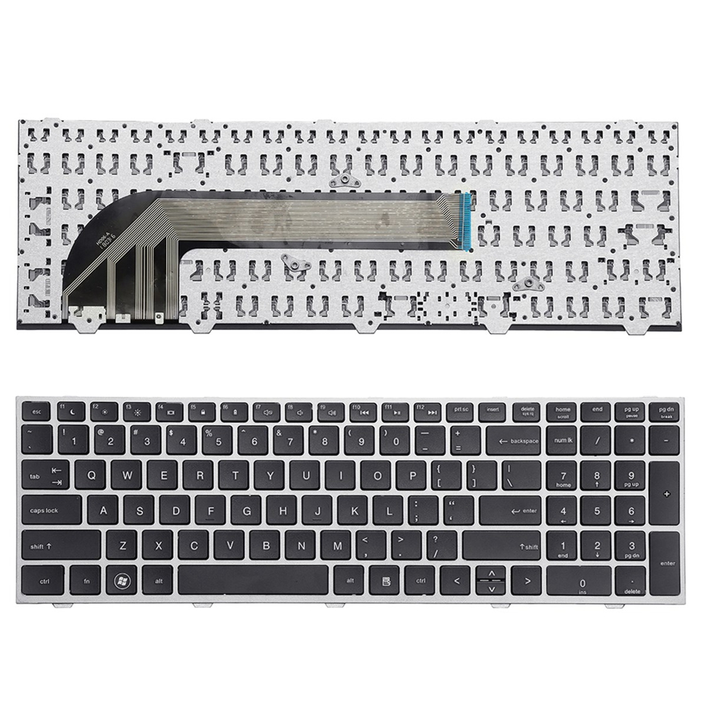 Laptop Replace Keyboard For HP ProBook 4540 4540S 4545 4545S Series Notebook With Silver Frame 12