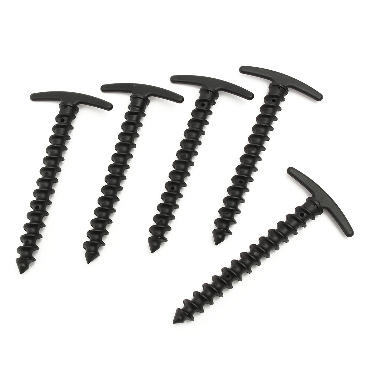 

5pcs Plastic Strong Screw Spiral Tent Peg Stakes Nail Outdoor Camping Awning Trip Tent Pins