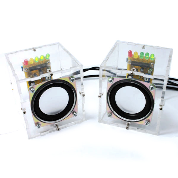 

Geekcreit® DIY Transparent Mini Amplifier Speaker Kit 65x65x70mm 3W Per Channel