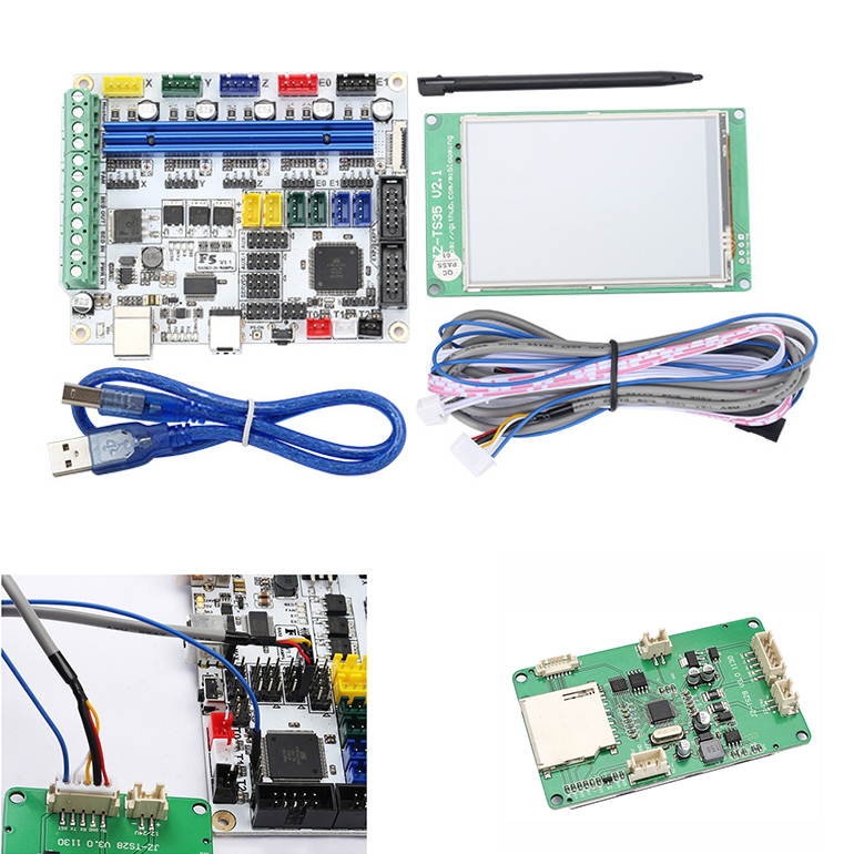 

F5 V1.1 RAMPS1.4 Mainboard+ 3.5inch Colorful LCD Display Kit Support Multi-Language Switching with Marlin for 3D Printer