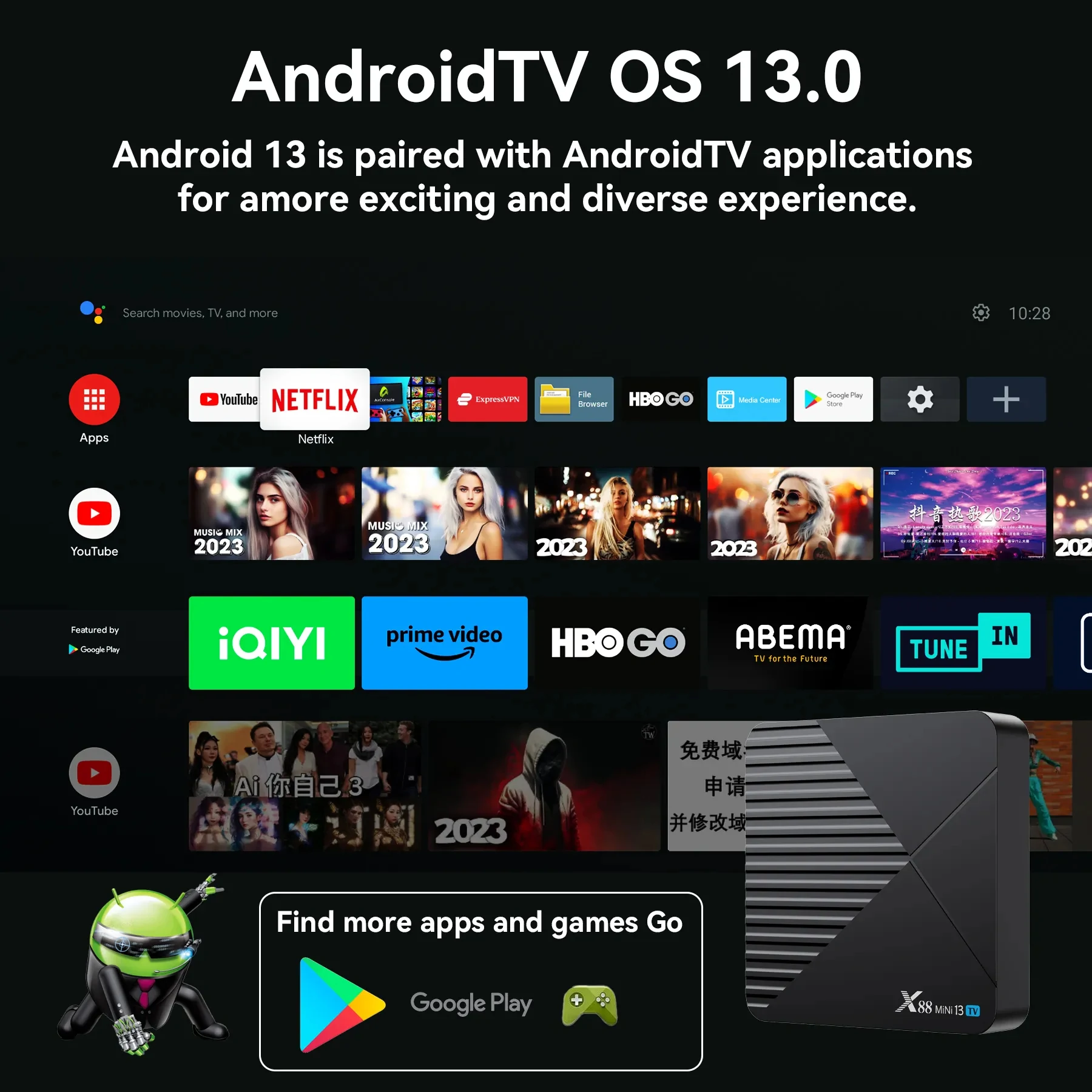 Android TV rendeszrt kapott a X88 Mini TV-Box 2