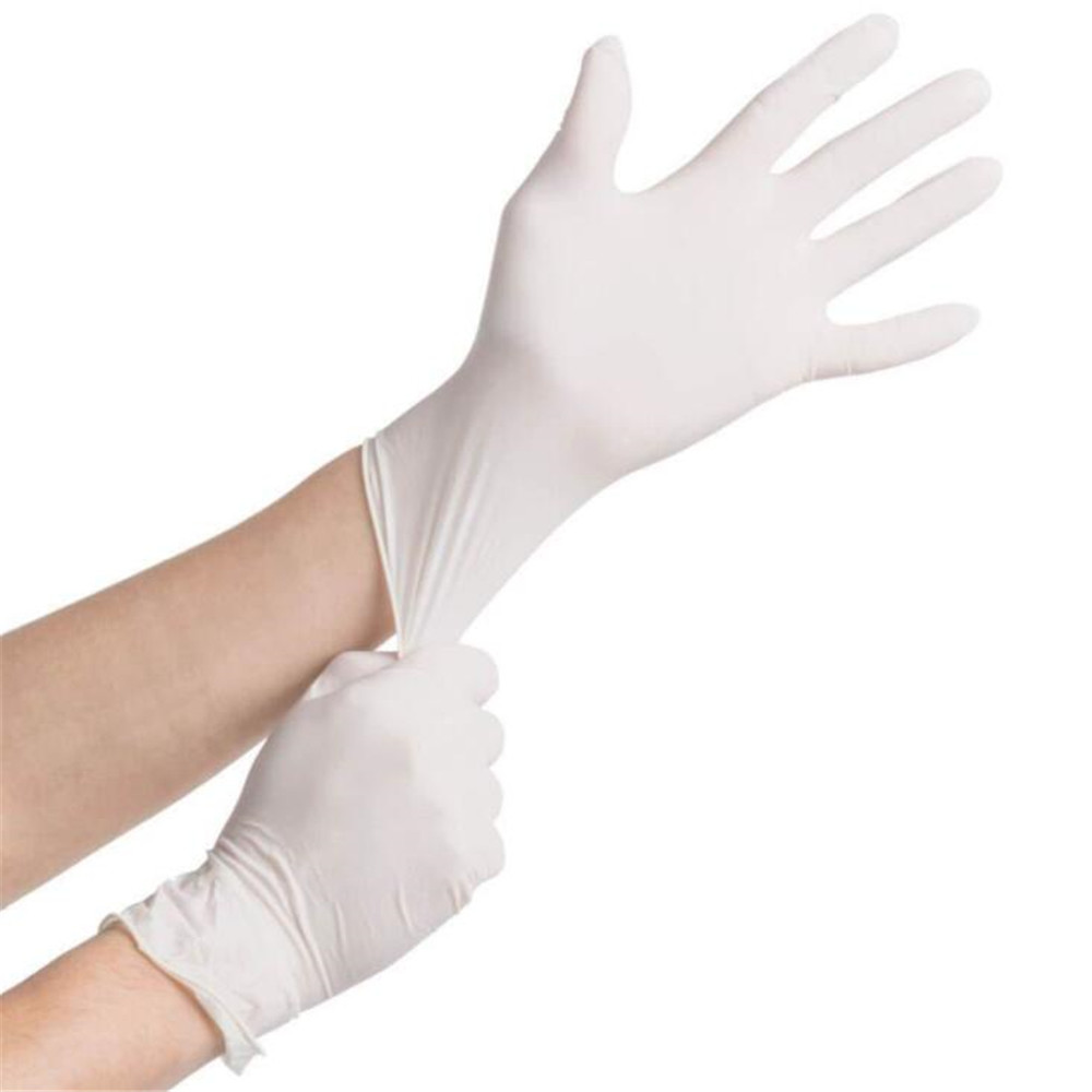 

100Pcs Одноразовый Латекс Перчатки для Зубной Проверка Медицинская Экзамен Безопасность Глянцевая резиновая перчатка