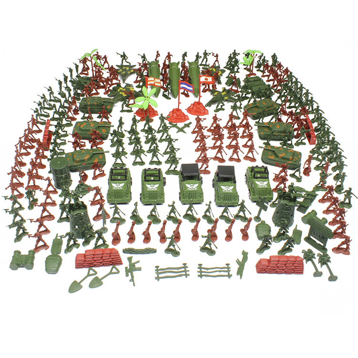 

307pcs Soldiers Grenade T ank Aircraft Rocket Army Men Sand Scene Model Kids Toys