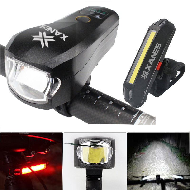 

XANES SFL04 750LM T6 German Standard Smart Bicycle Light and 500LM USB Rechargeable LED Bike Taillight Set