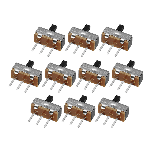 100pcs SS12d00G4 2 Gear 3 Pin Toggle Switch Slide Switch Interruptor On-Off Horizontal Handle Type Handle Length 4mm