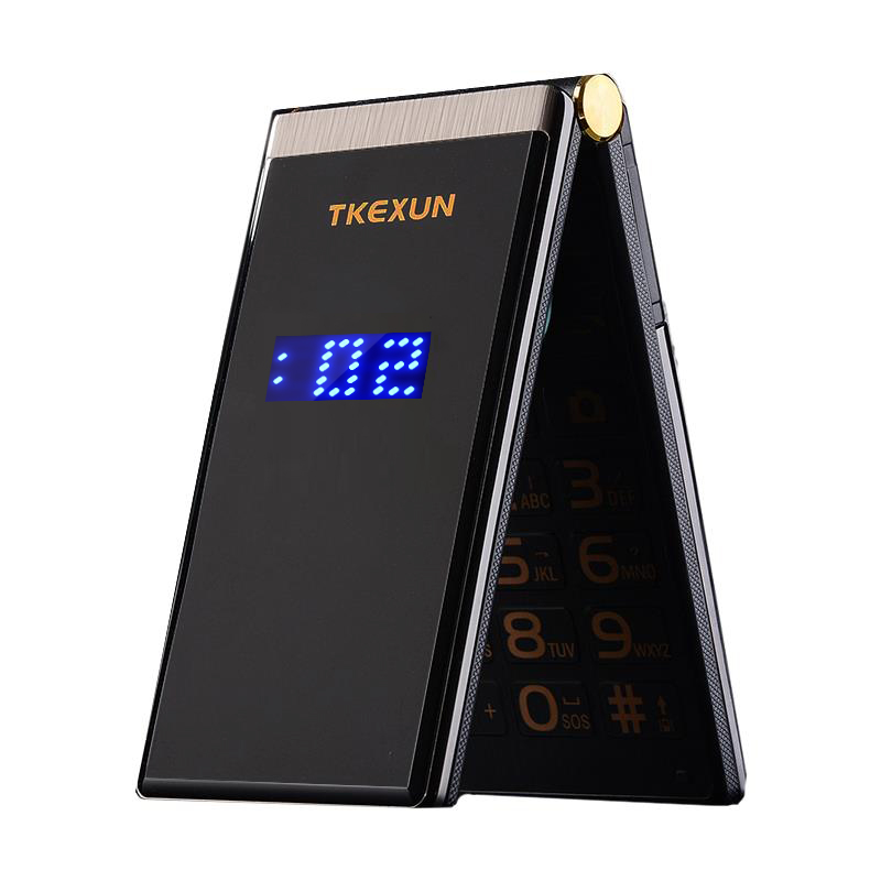 

TKEXUN M2 Flip Phone 2800mAh 3.0 inch Touch Screen Blutooth FM Dual Sim Card Flip Feature Phone