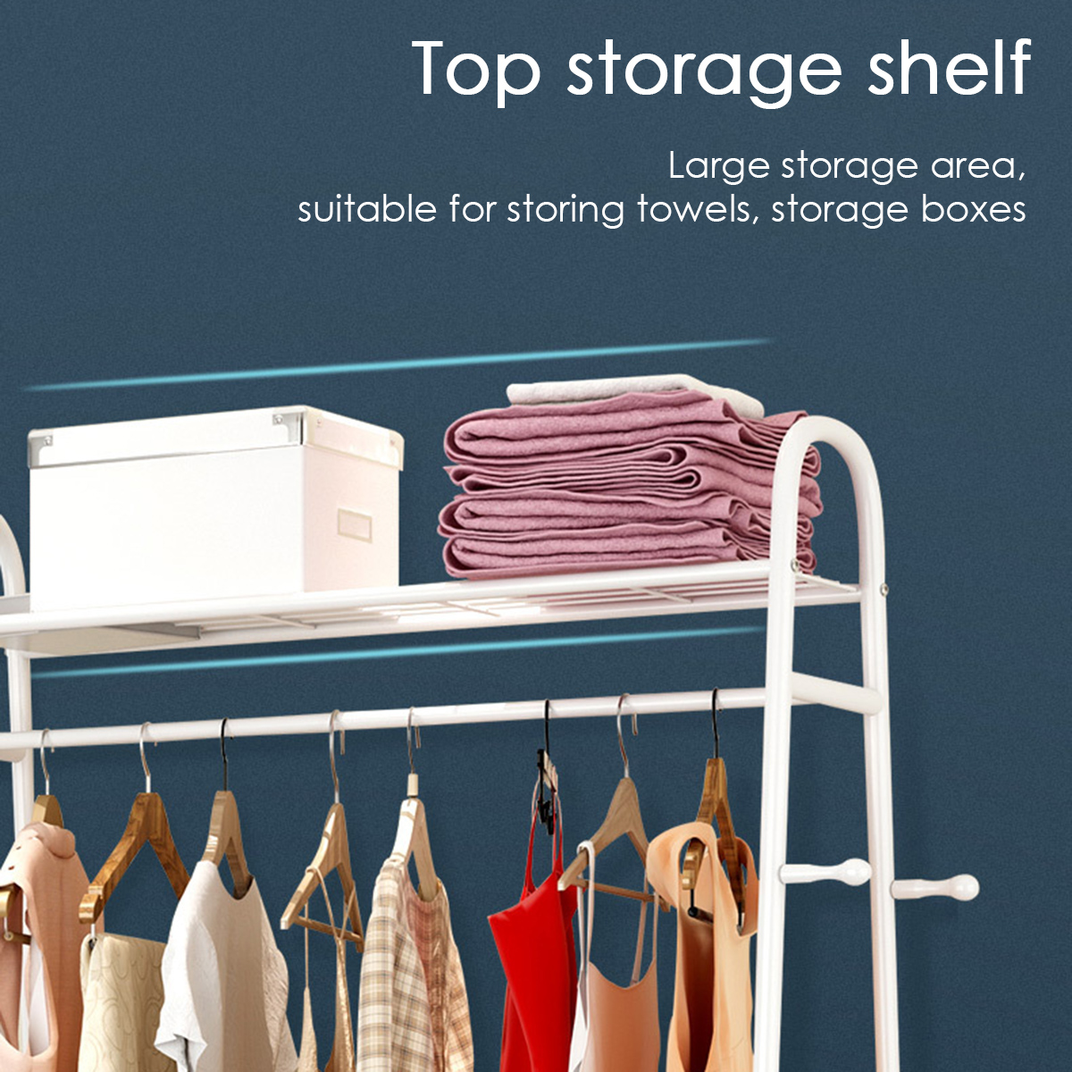Multi-layers Floor Hanger Clothes Rack Shoes Storage Shelf Hats Wardrobe for Home Furniture 4