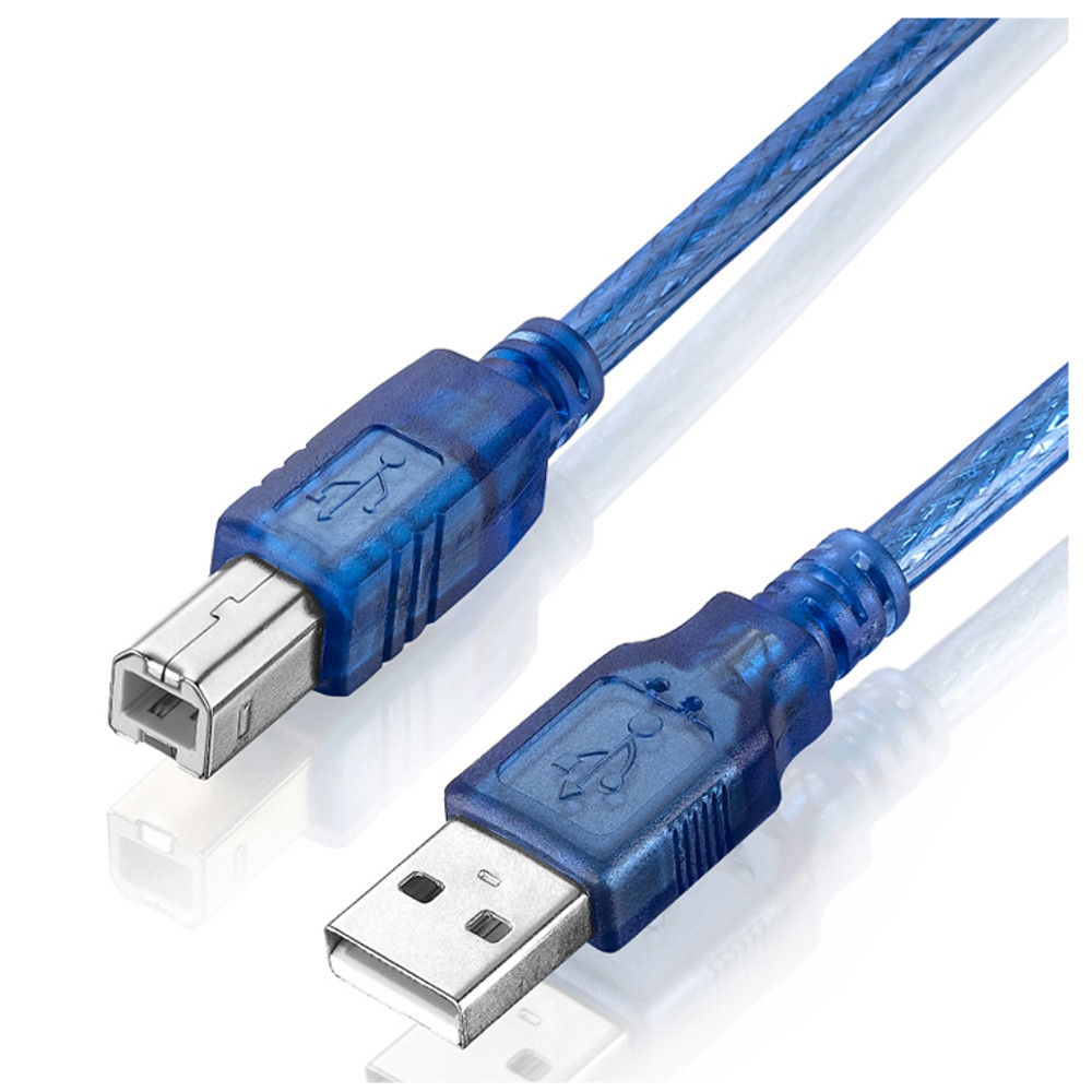 2Pcs 30CM Blue USB 2.0 Type A Male to Type B Male Power Data Transmission Cable For UNO R3 MEGA 2560 46