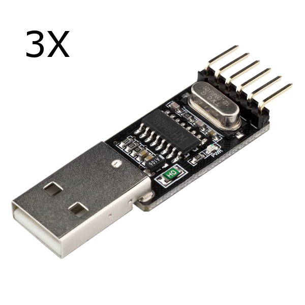 

3Pcs RobotDyn® USB Serial Adapter CH340G 5V/3.3V USB to Ttl-uart For Arduino Pro Mini DIY