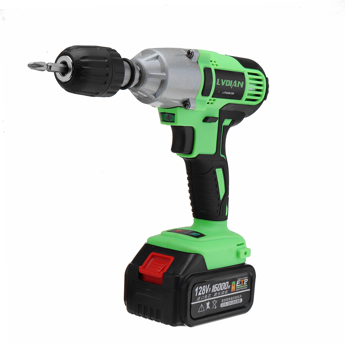 

98/128/188VF Brushless Cordless Impact Wrench Drill LED Light Li-Ion Battery Electric Impact Wrench