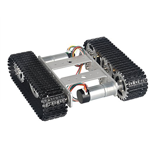 

Mini T100 9V Aluminum Alloy Silver Smart Crawler Chassis Car For Arduino 5KG Max Load With Chassis