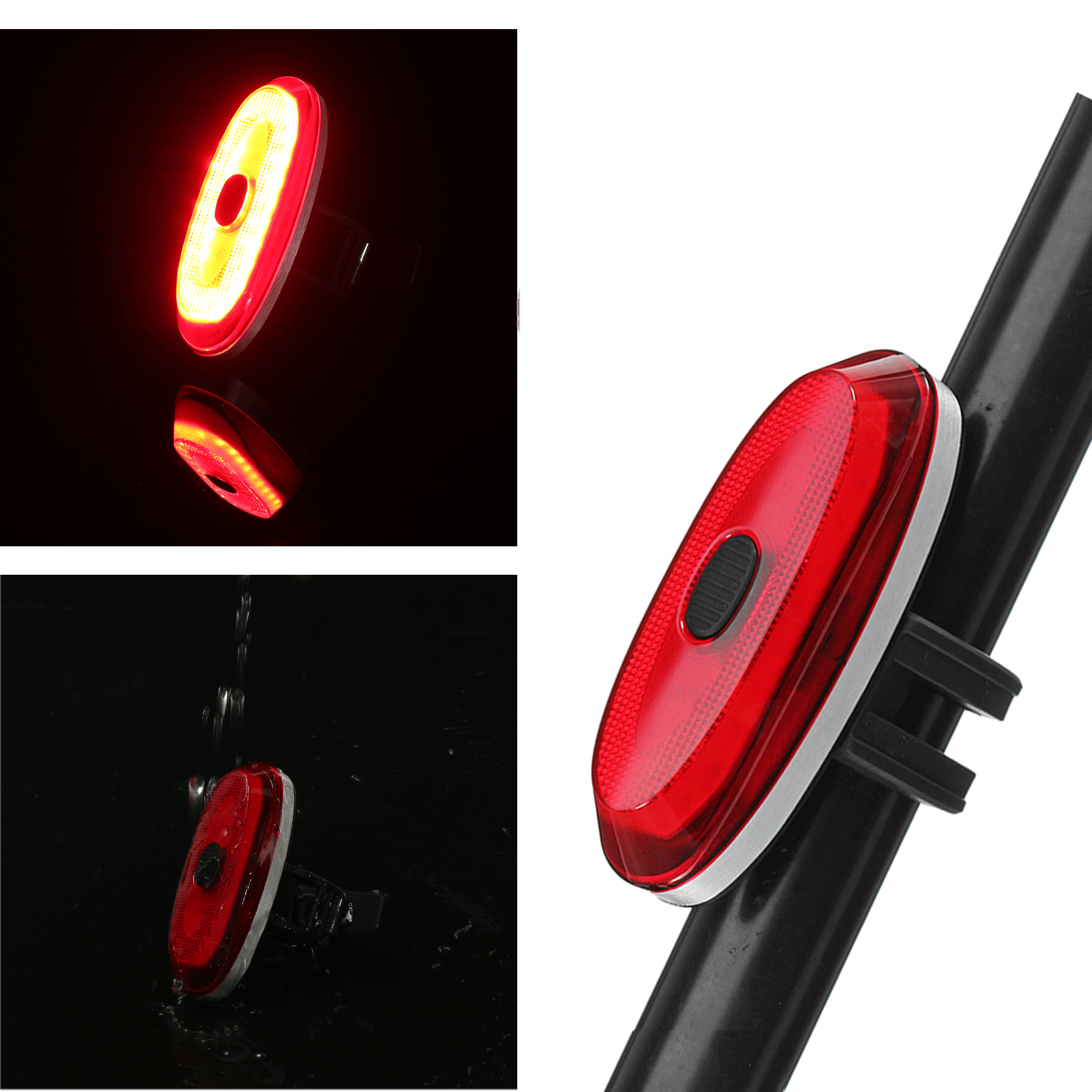 

2Pcs ANTUSI A1 IP65 Intelligent Brake Acceleration Induction SOS Mode 180° Floodlight Taillight 700mAh Lithium Battery USB Rechargeable