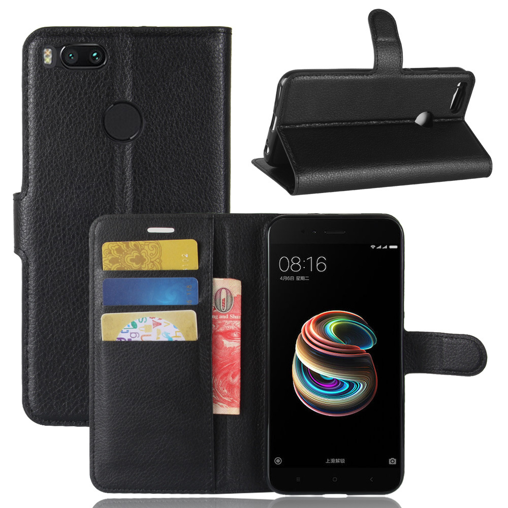 

Bakeey Litchi Flip Wallet Card Slots Bracket PU Leather Case For Xiaomi Mi 5X Mi5x / Xiaomi Mi A1