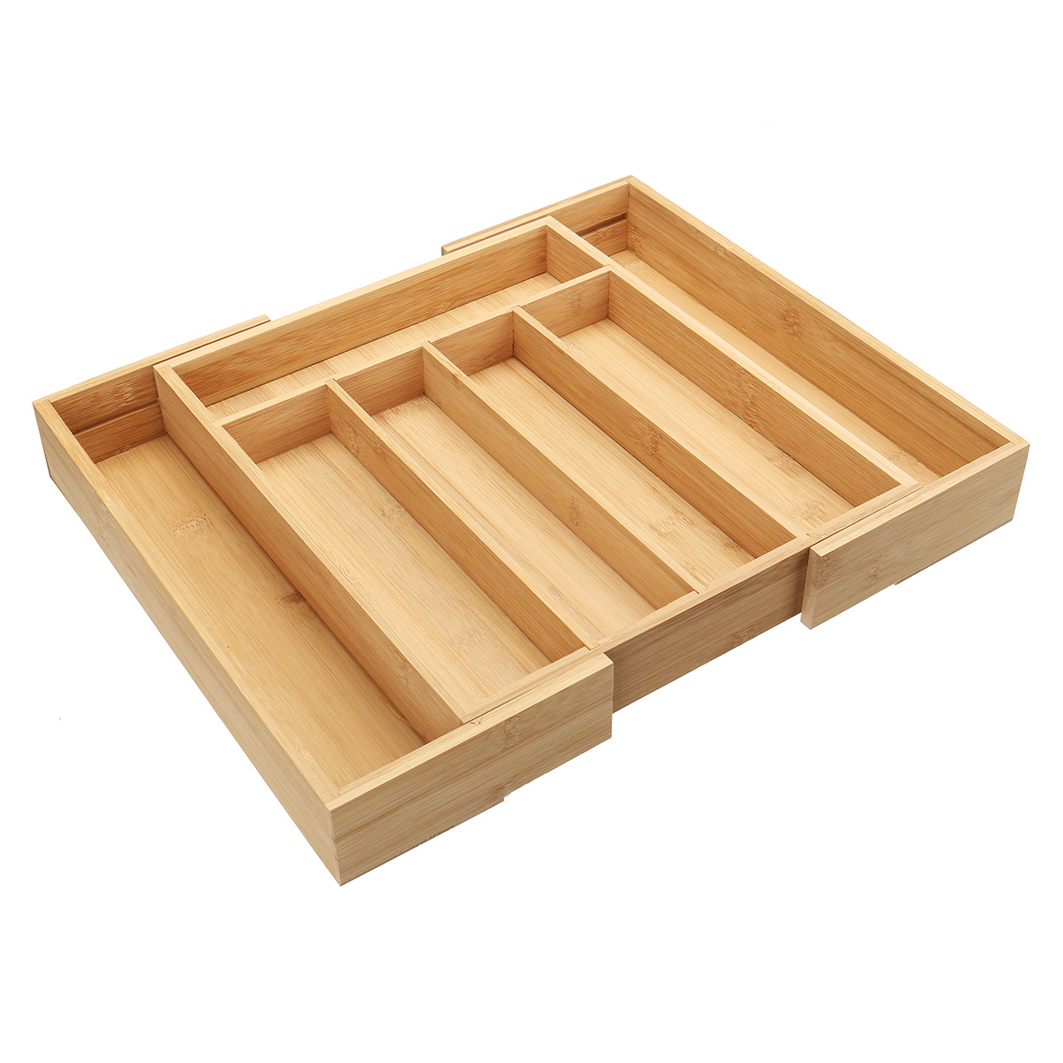 Find 7 Cells Wooden Cutlery Drawer Draw Organiser Bamboo Expandable Tray for Sale on Gipsybee.com with cryptocurrencies