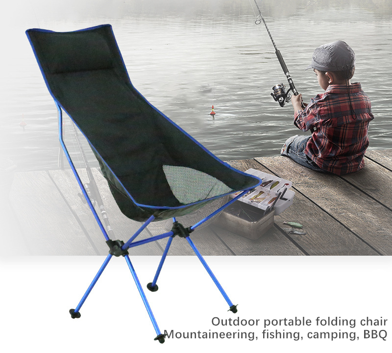 Portable Collapsible Moon Chair Fishing Camping BBQ Stool Folding Extended Hiking Seat Garden Ultralight Portable Indoor Outdoor Chair 43
