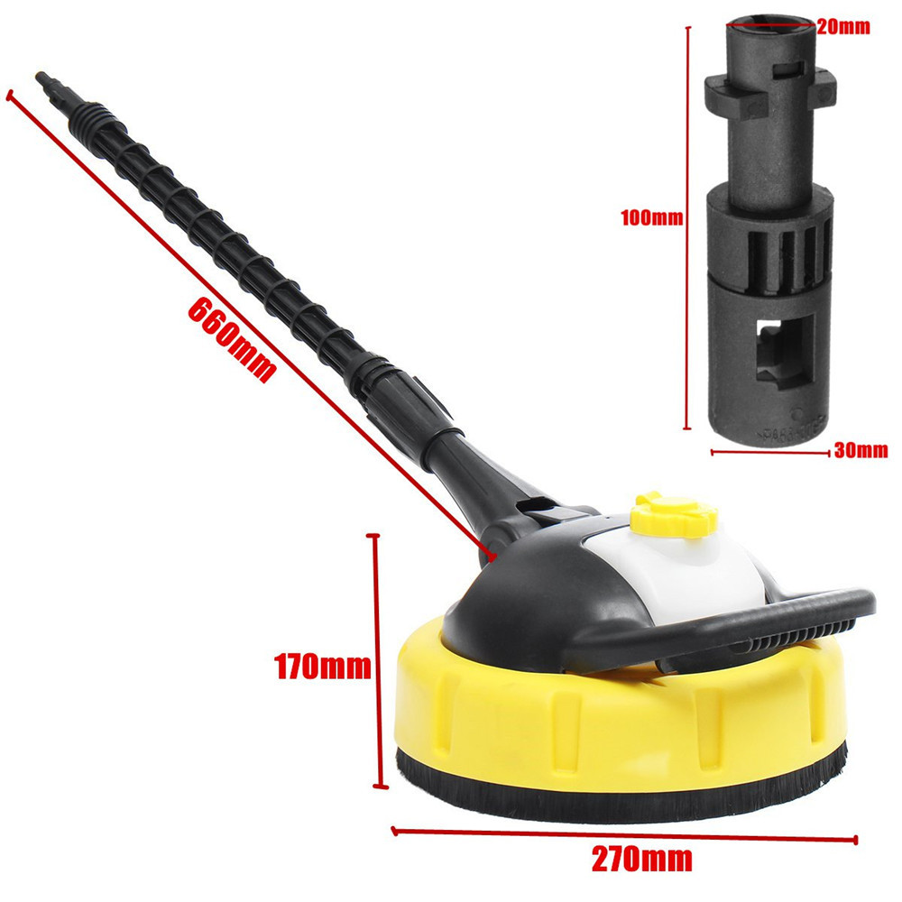 Pressure Washer Floor Patio Cleaner with Extension Rod Jet Brush for KARCHER K Series