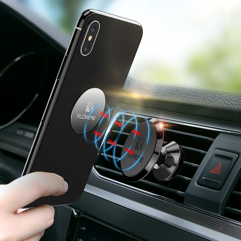 

FLOVEME Powerful Magnetic 360 Degree Rotation Car Air Vent Phone Holder Stand for iPhone Xiaomi