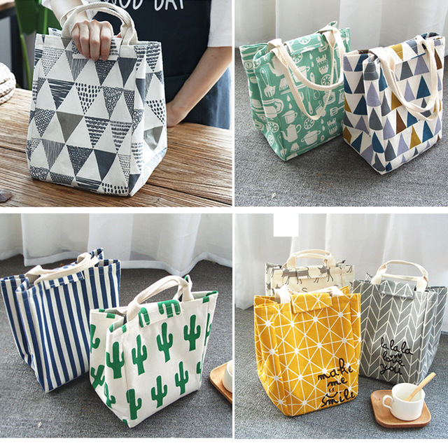 

Bento Bag Insulation Lunch Bag Large Waterproof Padded Lunch Box Bag With Rice Delivery Bag Canvas Cold Tote Bag
