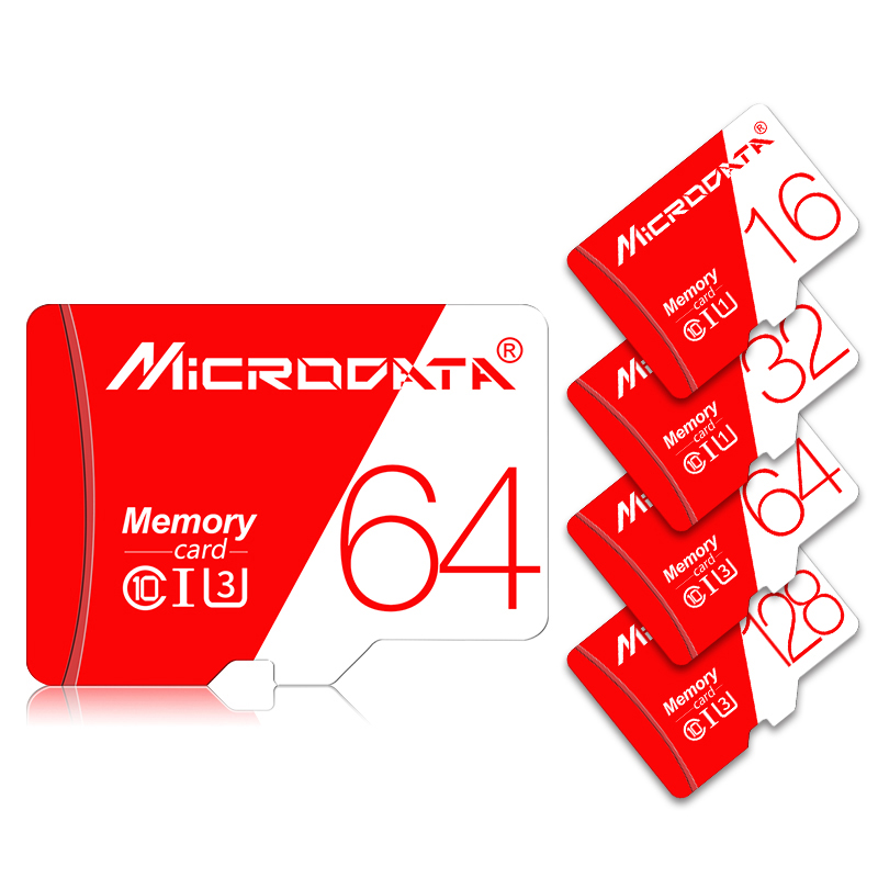 

MicroData 16GB 32GB 64GB 128 ГБ Class 10 High Speed Max 80Mb / s TF Карта памяти с адаптером карты для планшета мобильного телефона GPS камера