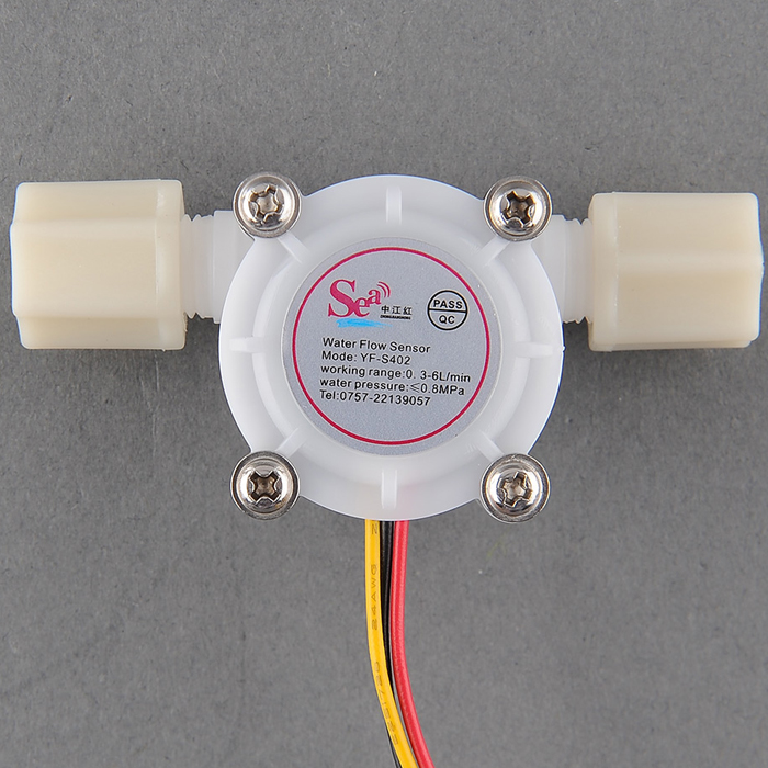 

Water Flow Sensor Flow Meter Switch Meter Counter Hall Sensor 0.3-6L/min