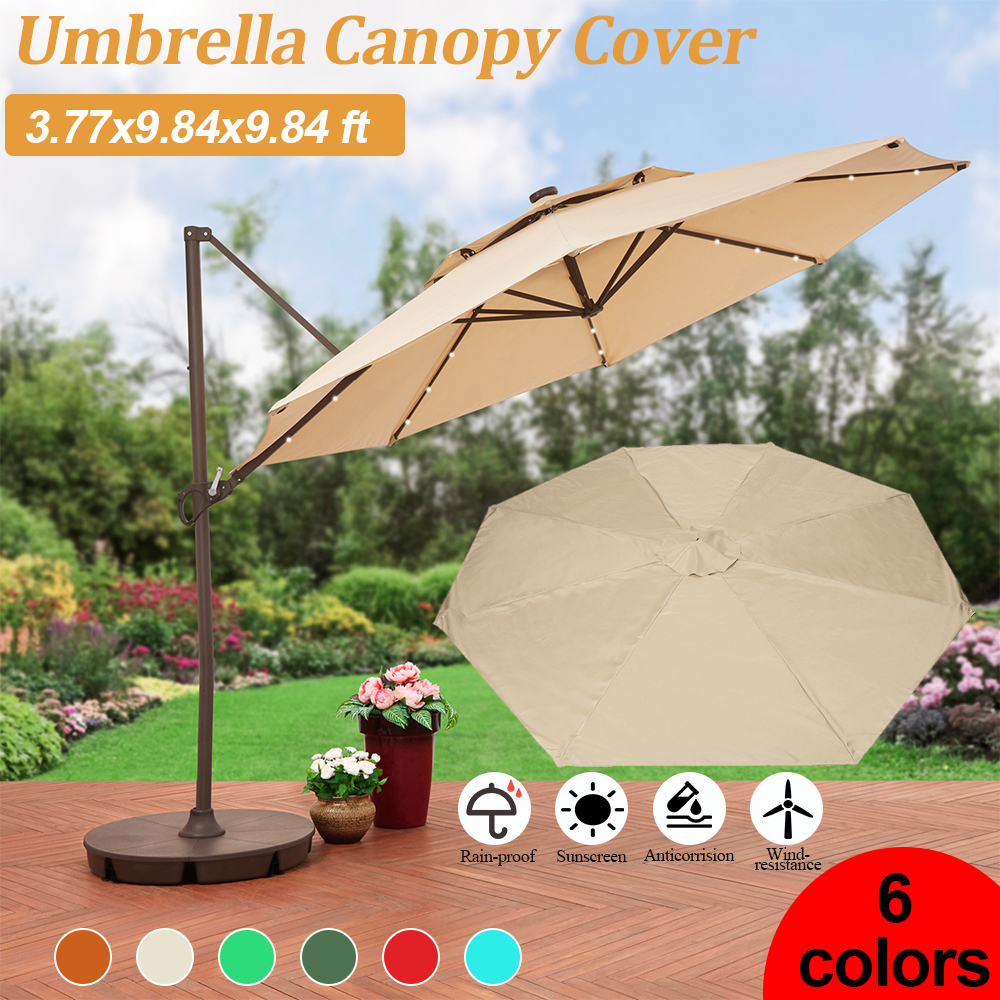 GREATT OUTDOOR Umbrella Canopy Replacement Fabric Garden Parasol Roof For 8 Arm Sun Cover 1