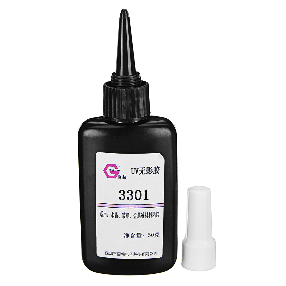 

3301 50ml UV Glue Ultraviolet Irradiation Curing Glue For Glass Crafts UV Curing Adhesive