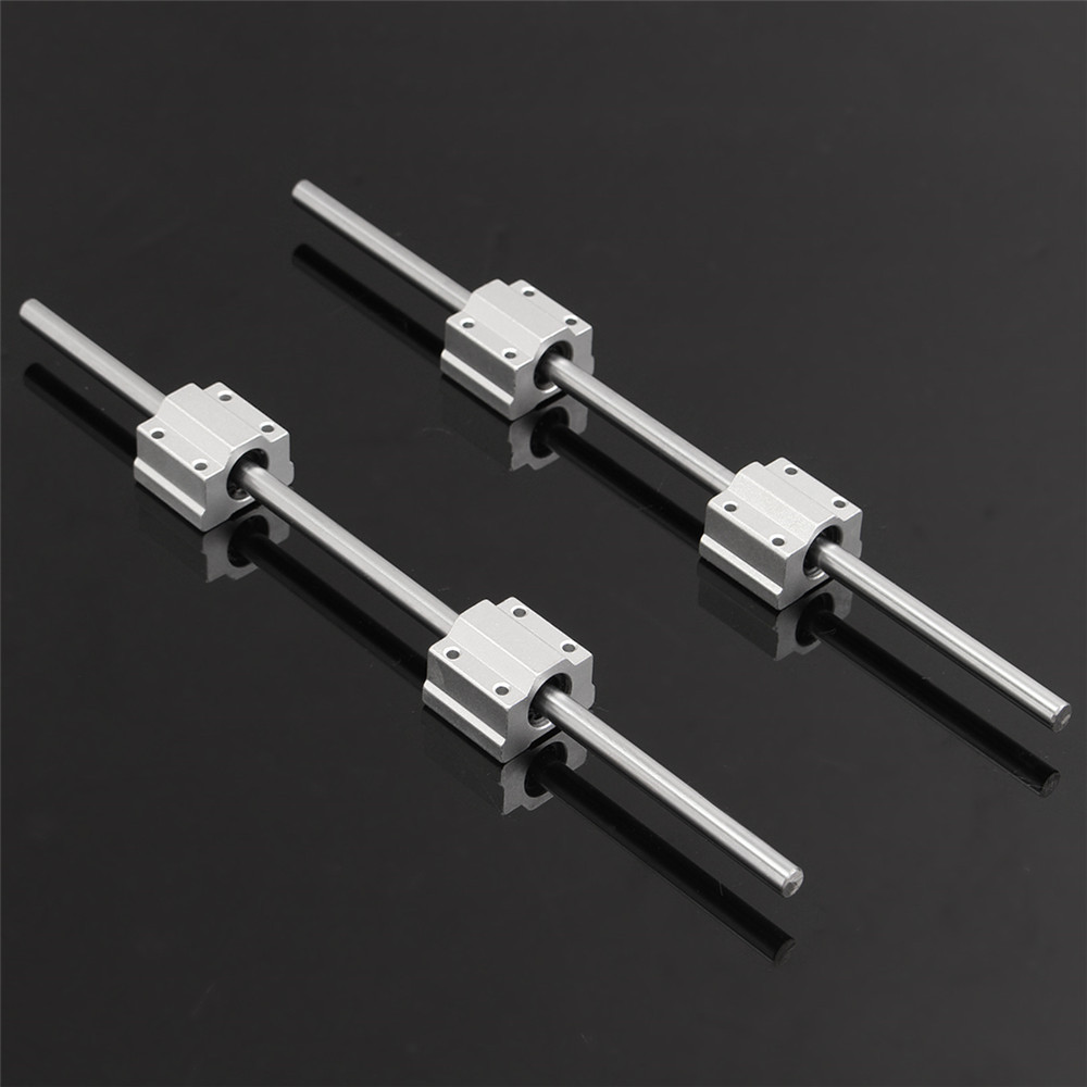 2pcs 8mm x 300mm Linear Rod Rail Shaft with 4pcs SCS8UU Linear Bearing Slide Bushing