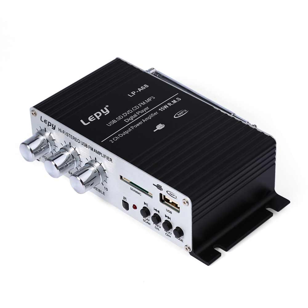 

Lepy LP-A68 USB FM Mini Amplifier For Home Car