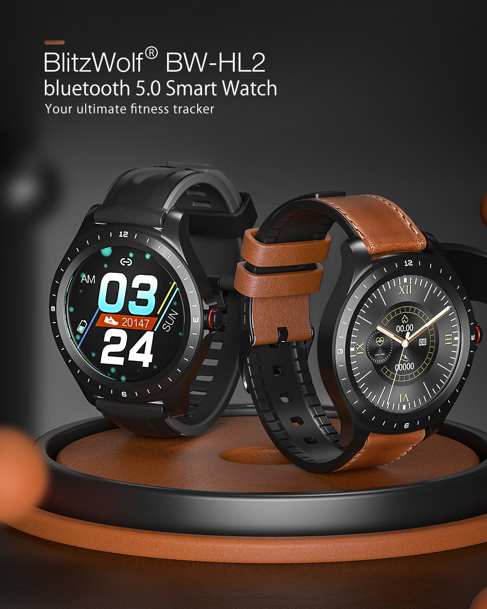 AllCall Awatch GT 4G Watch Phone with BlitzWolf® BW-HL2 Smart Watch 4