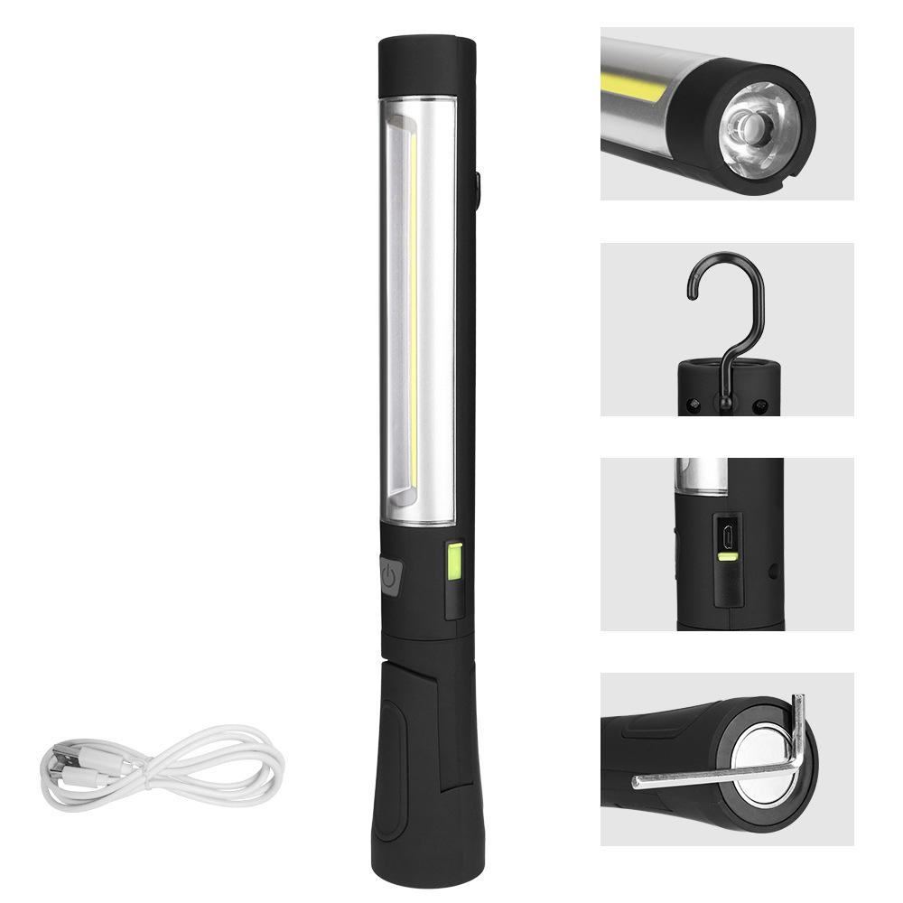 

COB+LED 3Modes Emergency Worklight Outdoor USB Rechargeable Multifunctional Work Light with Magnetic Tail