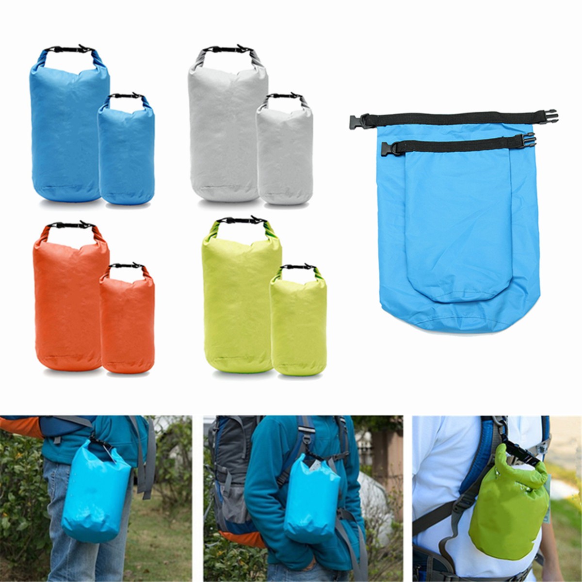 

IPRee™ 2-5L Travel Waterproof Dry Bag Pouch Drift Swim Rafting Storage Pack Kayaking Camping