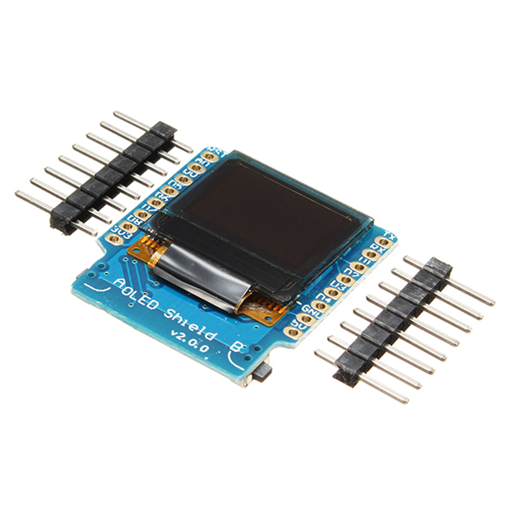

Geekcreit® OLED Shield V2.0.0 Expansion Board For D1 Mini 0.66 Inch 64x48 IIC I2C Two Button