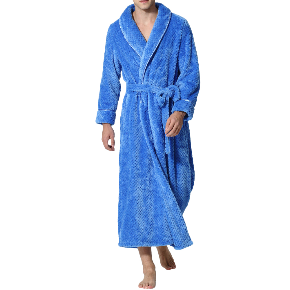 

Flannel Толстая теплая зима Полный Длина Пижама для пижамы Халат