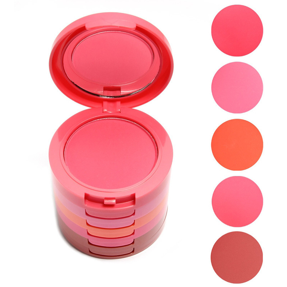 

KIMUSE Music Flower 5 Colors Makeup Blush Makeup Face Blusher Powder Palette Cosmetics