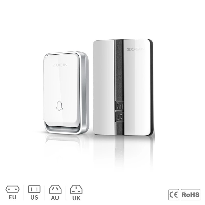 Find ZOGIN 433MHz Wireless Waterproof Smart Doorbell No Battery Cordless Ring Dong Chime for Home for Sale on Gipsybee.com with cryptocurrencies