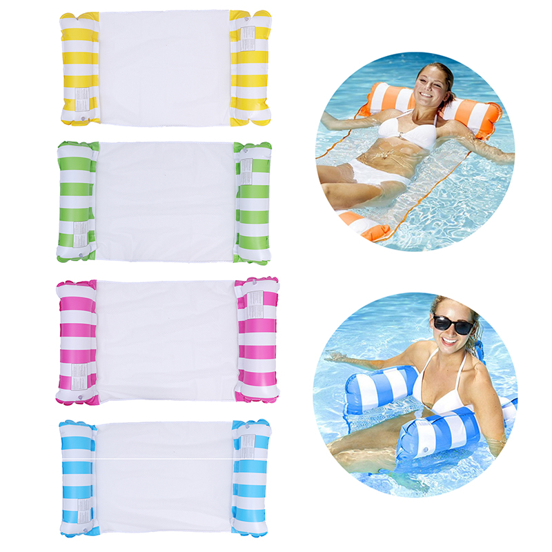 Inflatable Swimming Floating Chair Foldable Sleeping Lounger Summer Air Hammock Sun Lounges 38